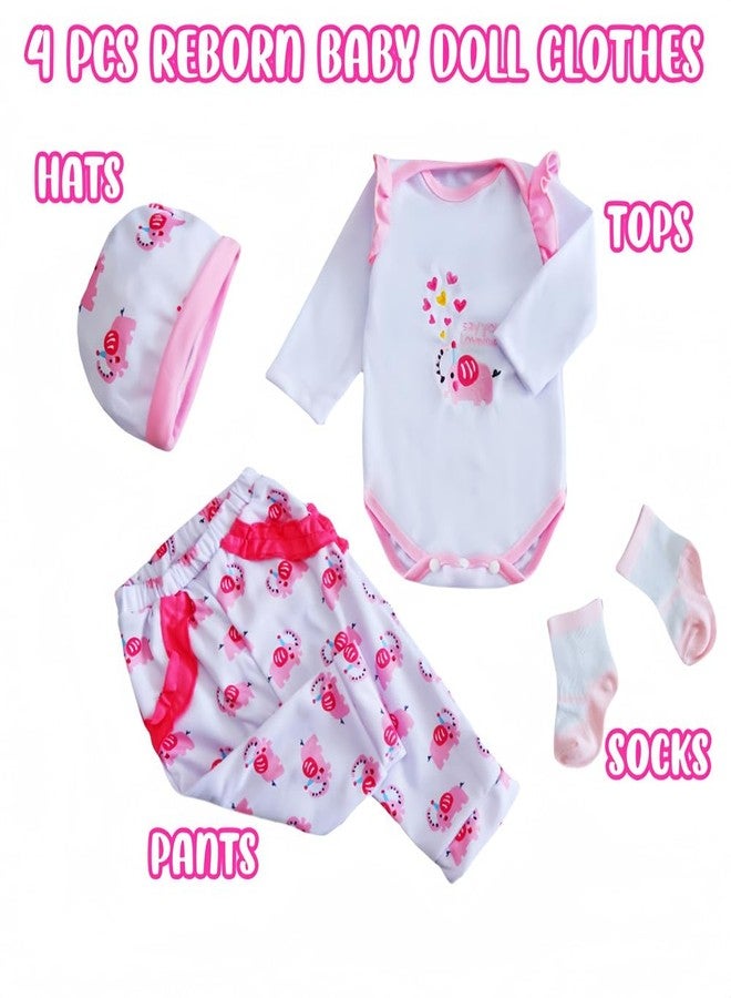MAIHAO Reborn Baby Doll Clothes for 17-24 Inch Newborn Baby Doll, Baby Dolls Clothes Outfit Accessories fit 17-24 Inch Baby Doll Cute Little Elephant Set - Image 3